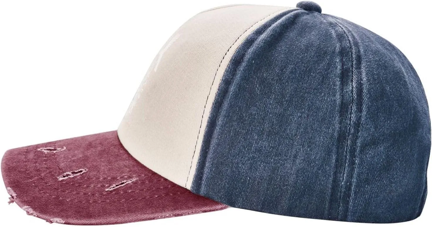 Twin Ravens of Odin Norse Pagan Symbol Baseball Caps for Men Or Women Washed Denim Cowboy Trucker Hat Dark Red