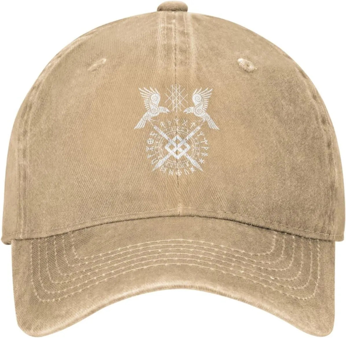 Twin Ravens of Odin Norse Pagan Symbol Hat Casquette Denim Baseball Cap Unisex Men's Hat Women's Hat Black