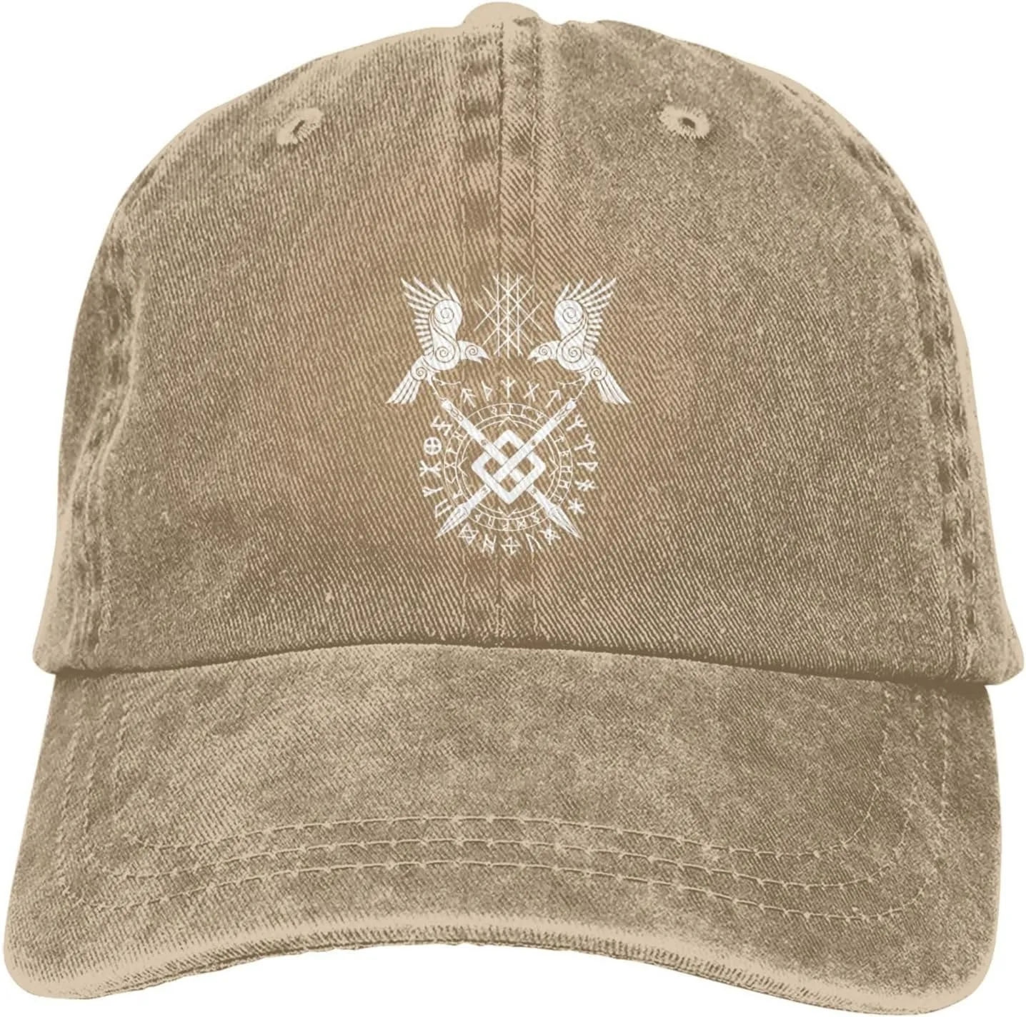Twin Ravens of Odin Norse Pagan Symbol Hat Casquette Denim Baseball Cap Unisex Men's Hat Women's Hat Black