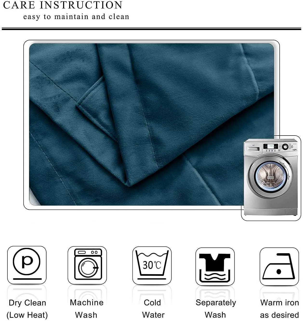 TWOPAGES 52 W x 84 L Pinch Pleat Curtain Room Darkening Velvet Curtain Drapery Panel for Traverse Rod or Track, Living Room Bedroom Meetingroom Club Theater Patio Door (1 Panel), Midnight Blue