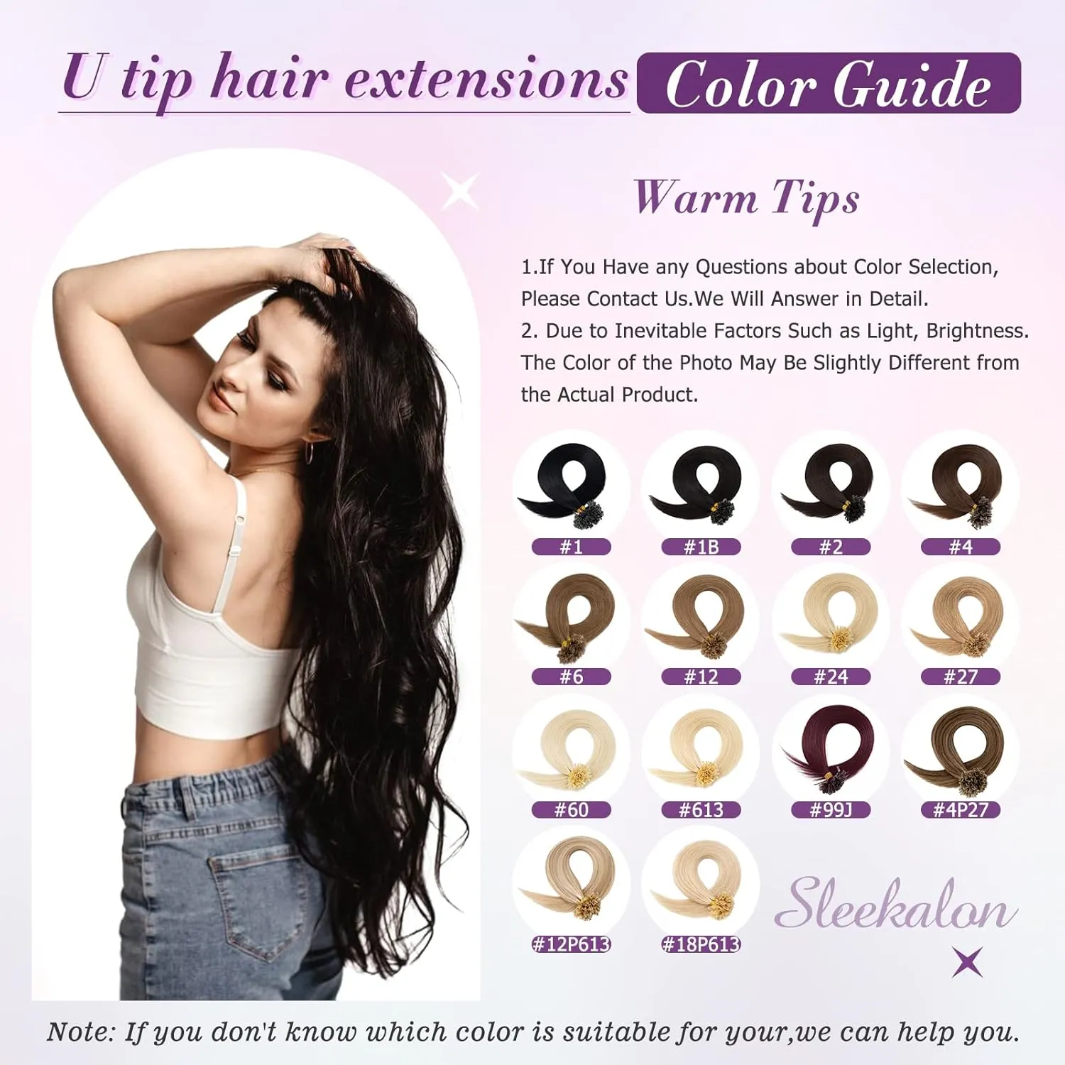 U Tip Hair Extensions Real Human Hair Pre Bonded Hair Extensions Keratin U Tip Hot Fusion Human Hair Extensions Jet Black U Tips Remy Hair Straight Silky, 20 Inch 100 Strands 50g #01