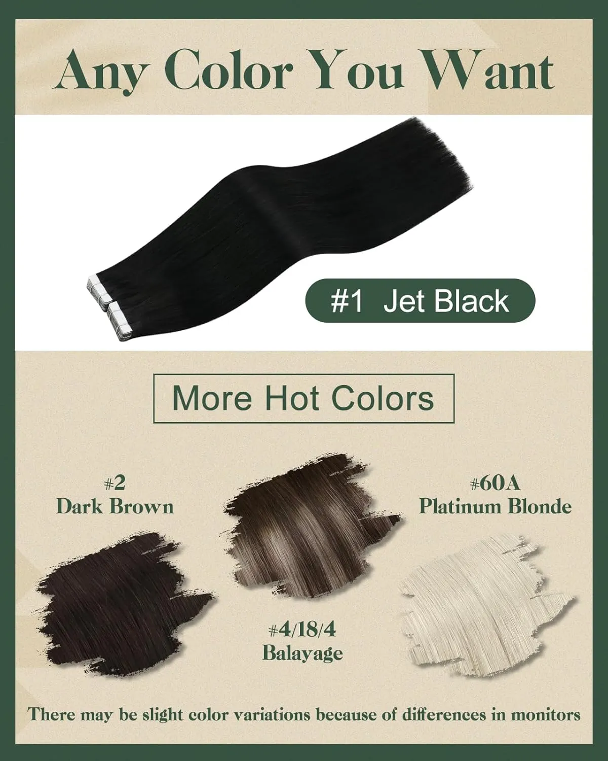 Ugeat Black Tape in Human Hair Extensions Jet Black Tape in Extensions Human Hair for Short 12 Inch Add Volume Easy to Apply for Daily 20Pcs 30G