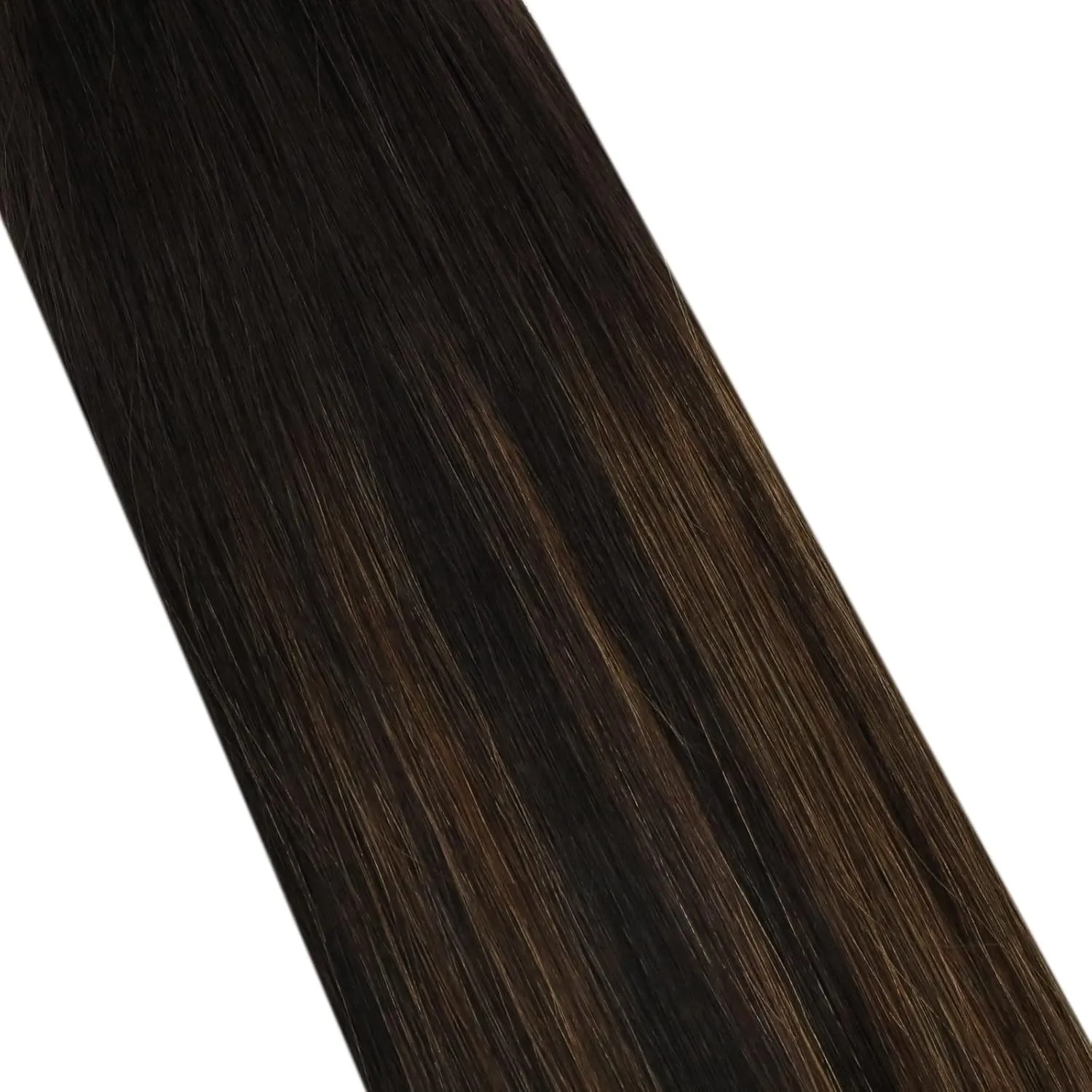 Ugeat Tape in Hair Extensions Human Hair Ombre Dark Brown Mix Medium Brown Tape in Real Human Hair Extensions Balayage Short Hairstyles for Women Daily Use 12 Inch 30G 20Pcs