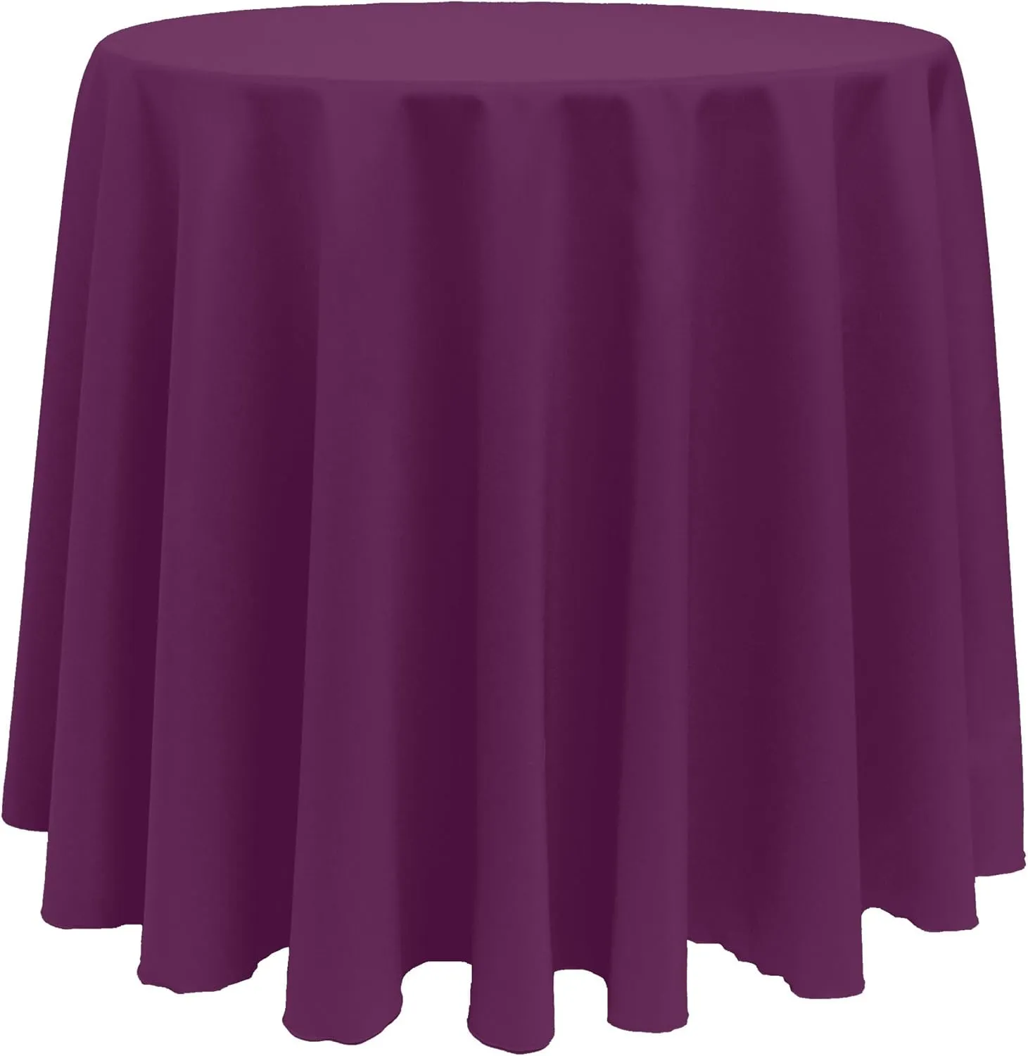 Ultimate Textile 90-Inch Round Polyester Linen Tablecloth Aubergine Eggplant