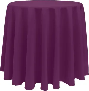 Ultimate Textile 90-Inch Round Polyester Linen Tablecloth Aubergine Eggplant