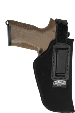 Uncle Mike's Kodra Nylon Inside-The-Pant Holster with Retention Strap (Black, Size 15, Right Hand)