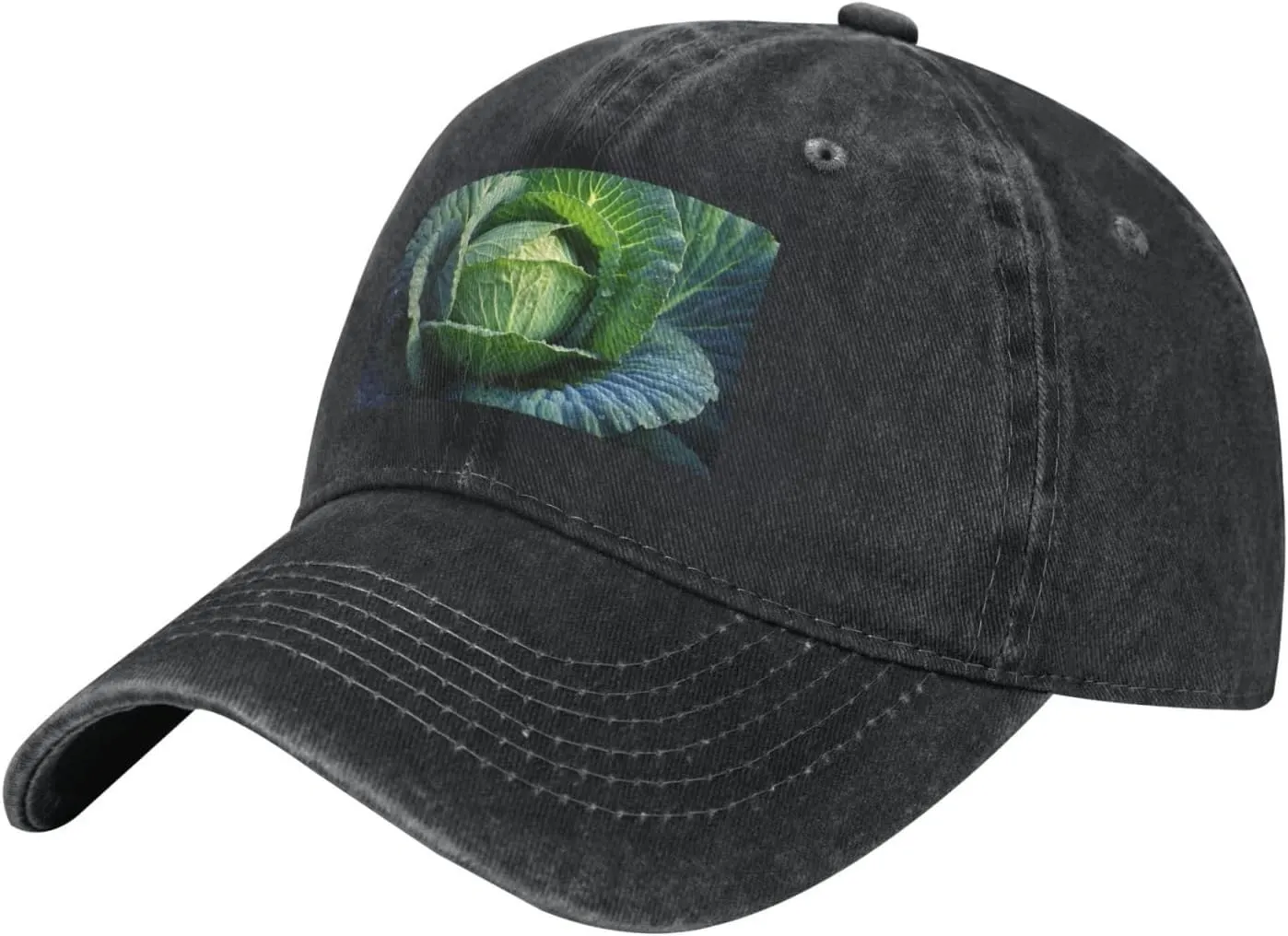 Unisex Denim Baseball Cap Classic Breathable Brim Hat Bright Cabbage Trucker Hat Adjustable Dad Hat Casual Outdoor Sun Hat