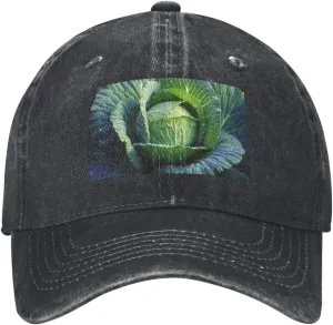 Unisex Denim Baseball Cap Classic Breathable Brim Hat Bright Cabbage Trucker Hat Adjustable Dad Hat Casual Outdoor Sun Hat