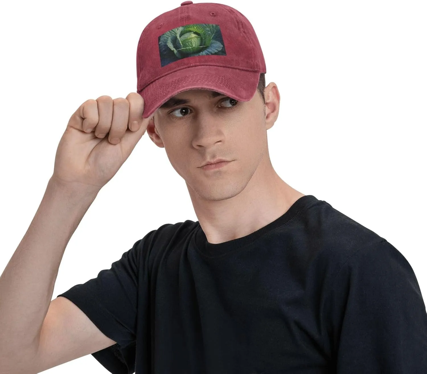 Unisex Denim Baseball Cap Classic Breathable Brim Hat Bright Cabbage Trucker Hat Adjustable Dad Hat Casual Outdoor Sun Hat