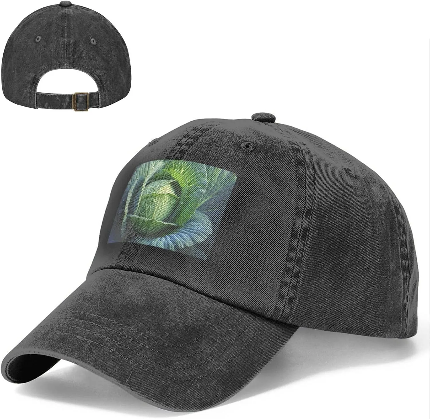 Unisex Denim Baseball Cap Classic Breathable Brim Hat Bright Cabbage Trucker Hat Adjustable Dad Hat Casual Outdoor Sun Hat