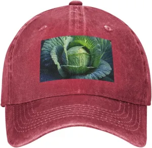 Unisex Denim Baseball Cap Classic Breathable Brim Hat Bright Cabbage Trucker Hat Adjustable Dad Hat Casual Outdoor Sun Hat