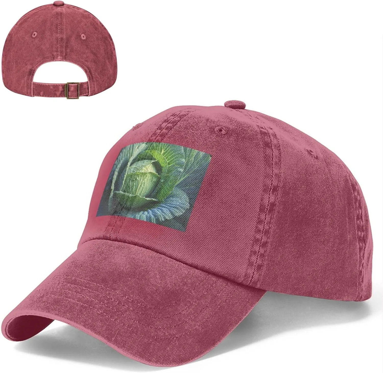 Unisex Denim Baseball Cap Classic Breathable Brim Hat Bright Cabbage Trucker Hat Adjustable Dad Hat Casual Outdoor Sun Hat