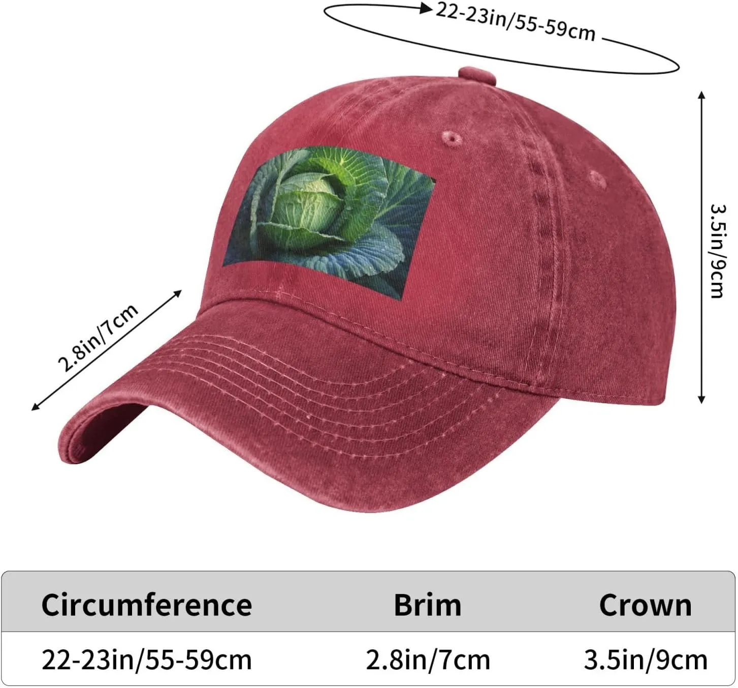 Unisex Denim Baseball Cap Classic Breathable Brim Hat Bright Cabbage Trucker Hat Adjustable Dad Hat Casual Outdoor Sun Hat