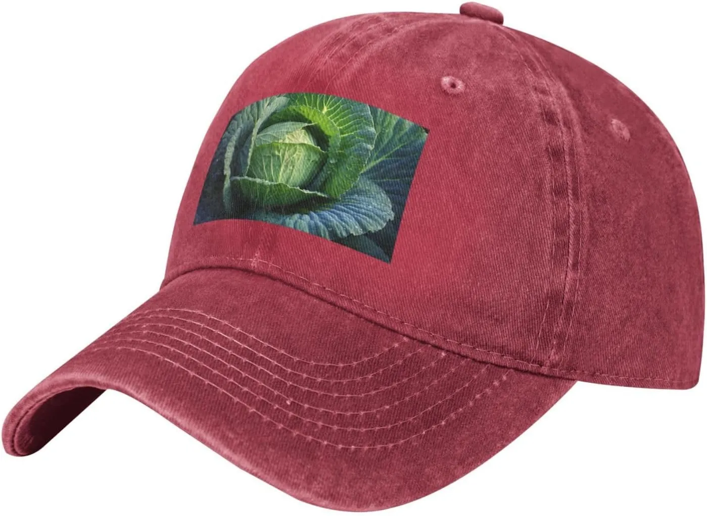 Unisex Denim Baseball Cap Classic Breathable Brim Hat Bright Cabbage Trucker Hat Adjustable Dad Hat Casual Outdoor Sun Hat