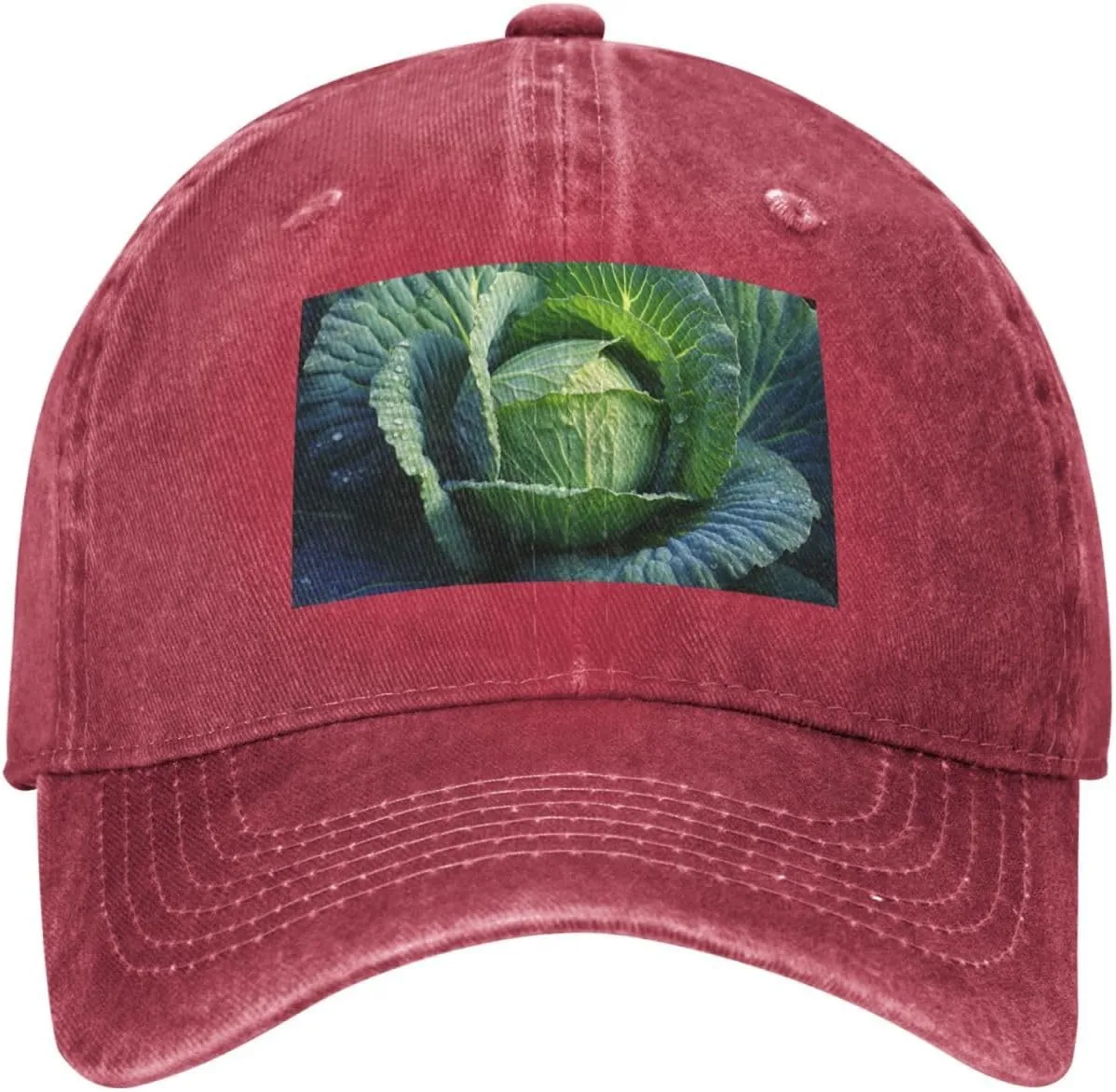 Unisex Denim Baseball Cap Classic Breathable Brim Hat Bright Cabbage Trucker Hat Adjustable Dad Hat Casual Outdoor Sun Hat