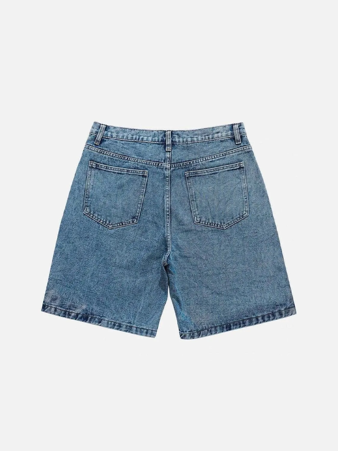Vamtac Mens Patchwork Denim Shorts Straight Leg Star Jeans Unisex Steetwear Y2K Hip Hop Jorts for Women