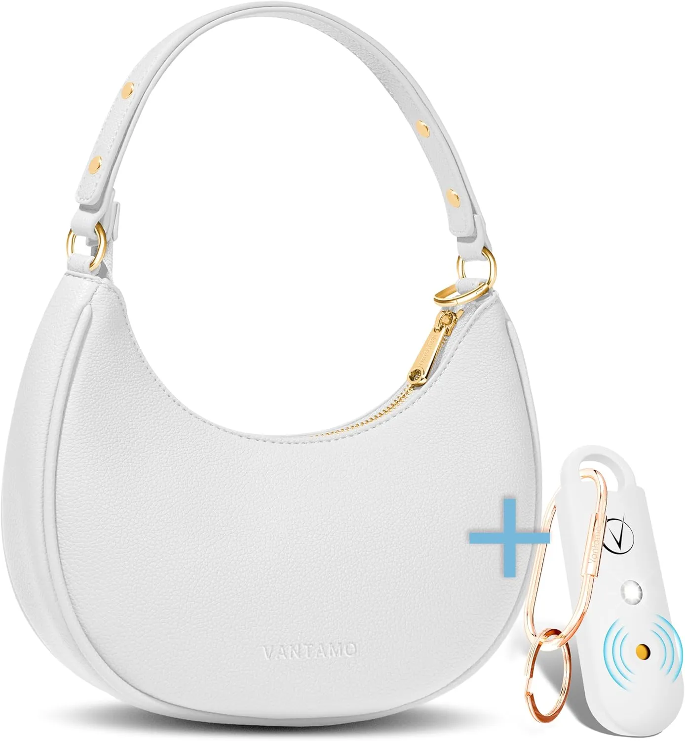 Vantamo Half Moon Clutch Bag for Women with Anti Theft RFID Protection and Personal Alarm for Women