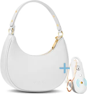 Vantamo Half Moon Clutch Bag for Women with Anti Theft RFID Protection and Personal Alarm for Women