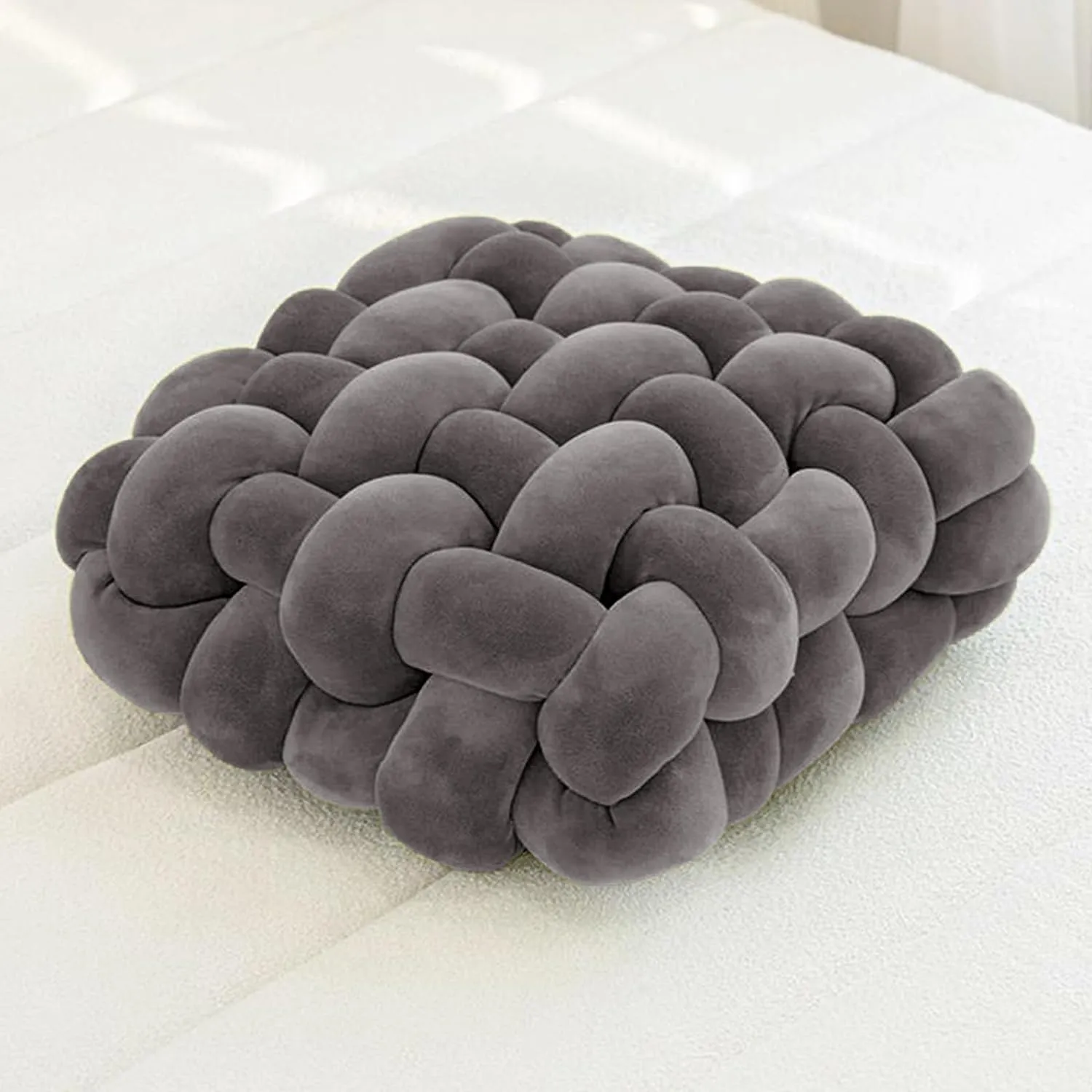 Velvet Chunky Yarn Bulky Giant Arm Knitting Yarn, Super Soft Tubular Weight Jumbo Ya rn,DIY Crochet Hand Knitting Thick Yar n for Blanket,Pet Bed, Rugs Pillow,Handbag(2.2lb-Dark Gray)