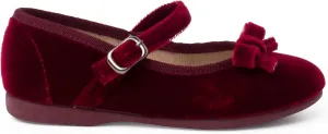 Velvet Mary Janes Girls with Bow