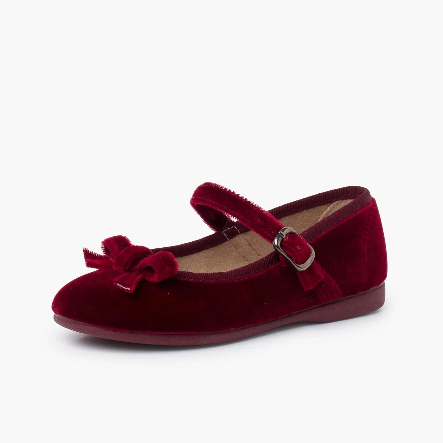 Velvet Mary Janes Girls with Bow