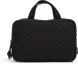 Vera Bradley Cotton Ultimate Travel Makeup Organizer Case, Black