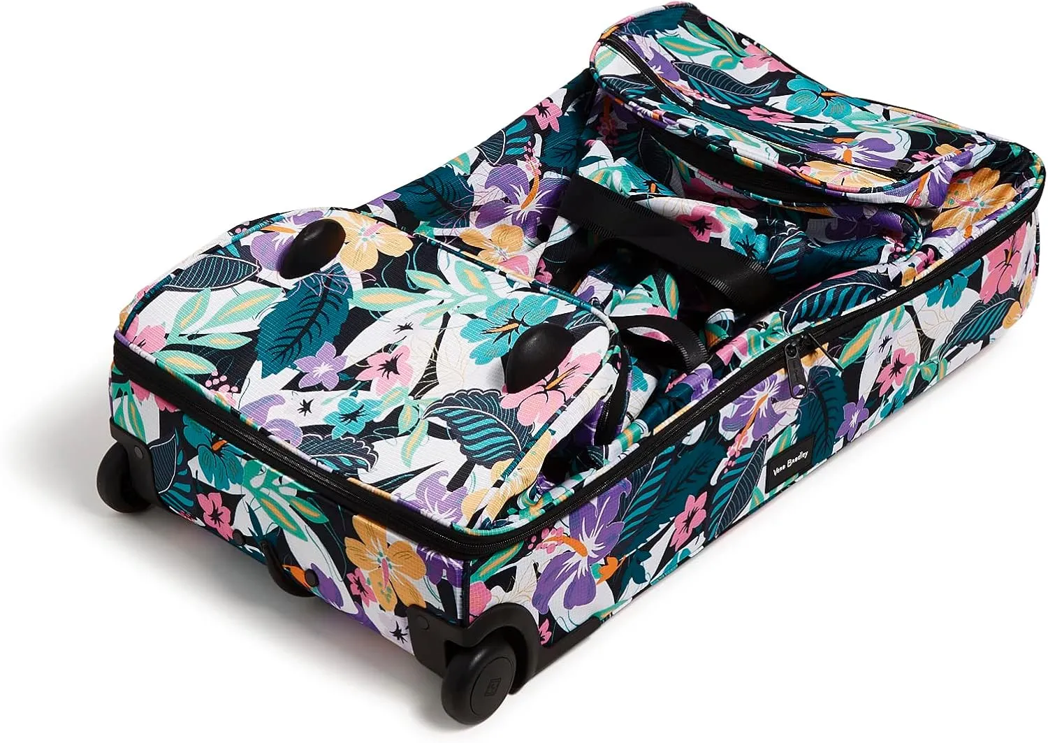Vera Bradley Women's Recycled Ripstop XL Foldable Rolling Duffel Travel Bag, Island Floral, One Size