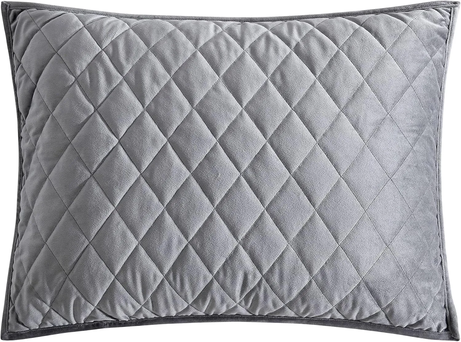 Vera Wang - Queen Quilt Set, Super Soft Bedding Set with Matching Shams, Modern Room Essentials (Diamond Velvet Charcoal Grey, Queen)