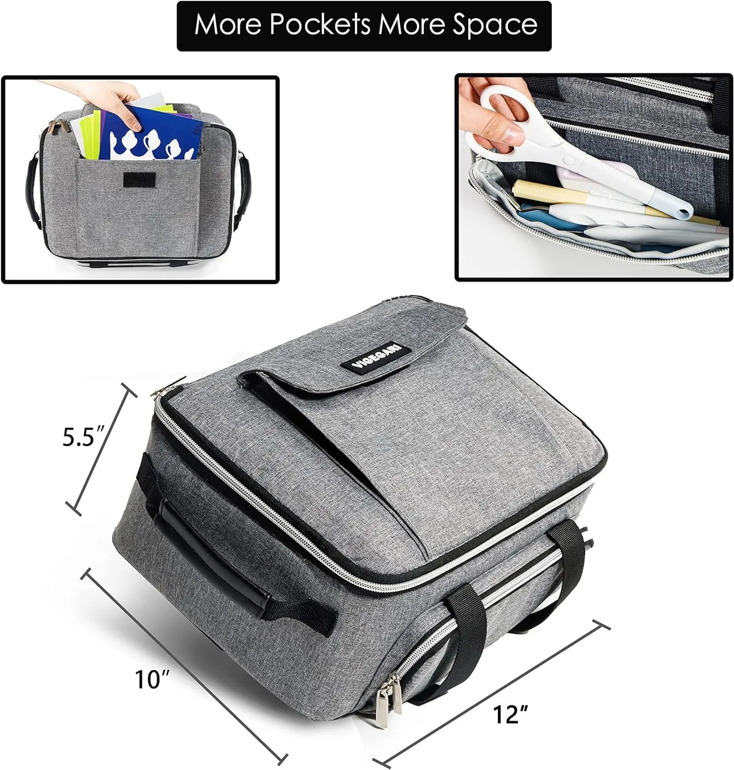 VIGEGARI Carrying Case Compatible with Cricut Joy, Easy Press Mini, Carrying Bag with Pockets for Cri cut Accessories, Cri cut Case