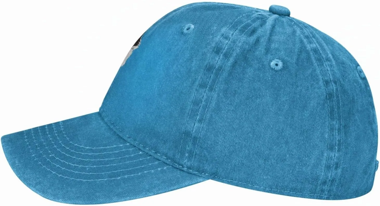 Viking Norse Wolf Raven Rune Adjustable Cowboy Hat Outdoor Travel Casual Hat Sandwich Hat Washed Denim Hat