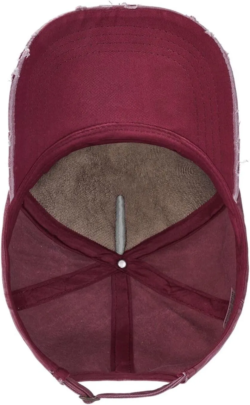 Viking Norse Wolf Raven,Denim Baseball Caps - Vintage Trucker Hats Dark Red