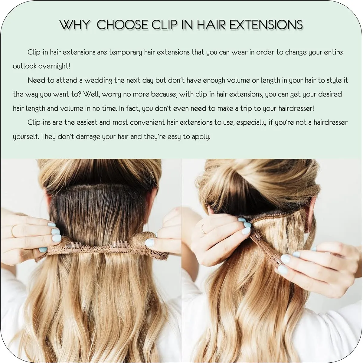 VINBAO 16 Inch Clip in Extension Real Hair Clip in Extensions Human Hair 100 Grams 6 Pieces Color 1B/4/27 Dark Roots to Blonde Balayage Sew in Clips for Extension Natural Hair (#1B/4/27, 16'')