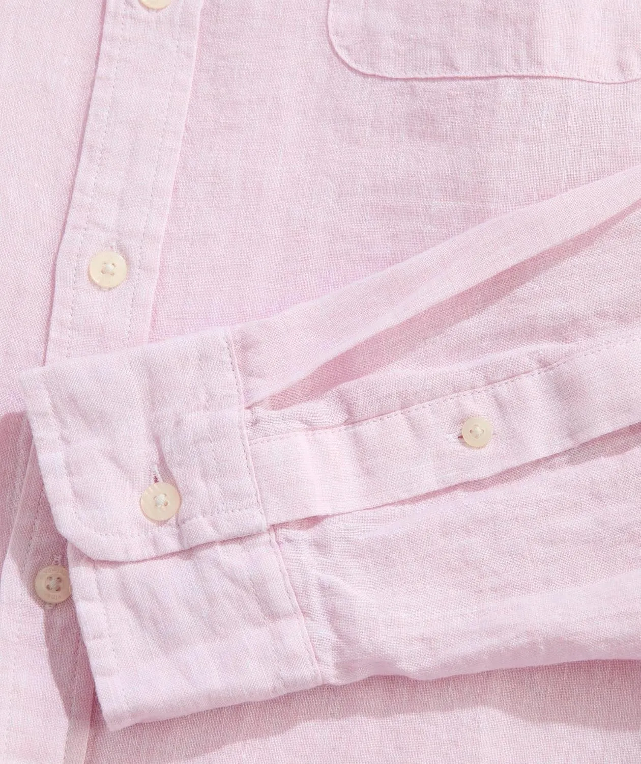 vineyard vines Men's Linen Surfside Solid Shirt
