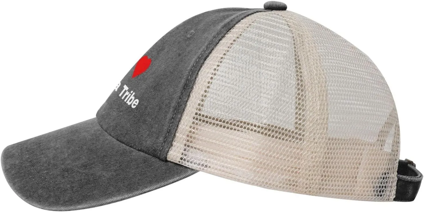 Vintage I Love Omaha Tribe Baseball Cap for Men Women Summer Cotton Breathable Mesh Back Cap