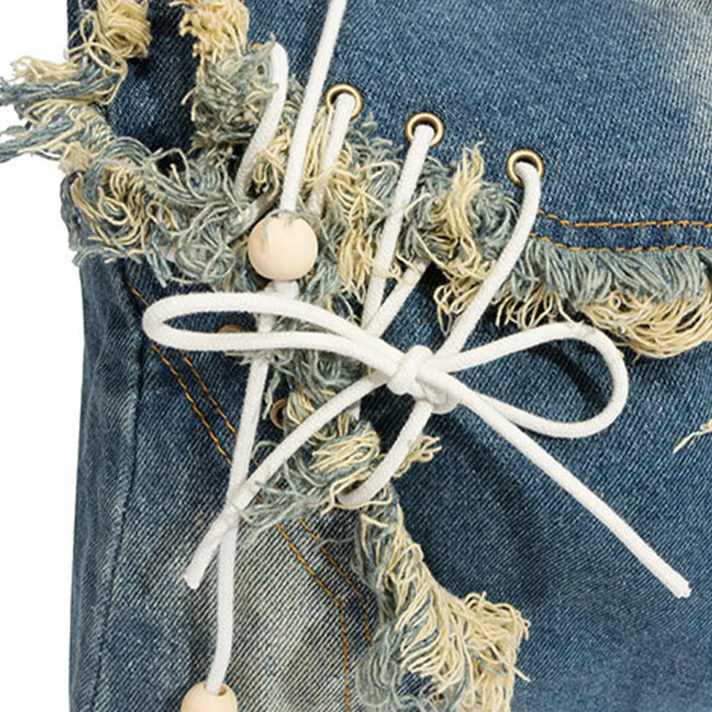Vintage Washed Denim Crossbody