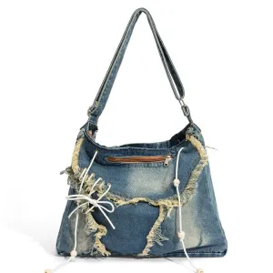 Vintage Washed Denim Crossbody