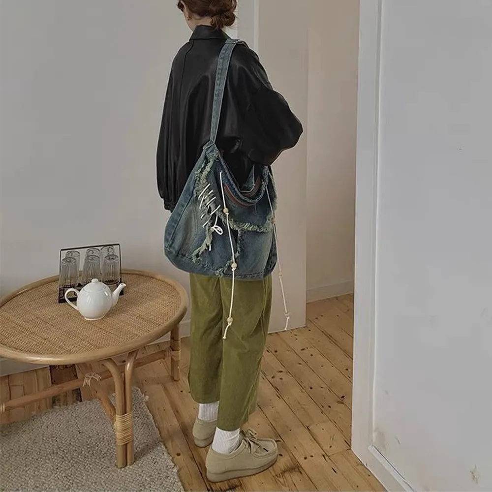 Vintage Washed Denim Crossbody