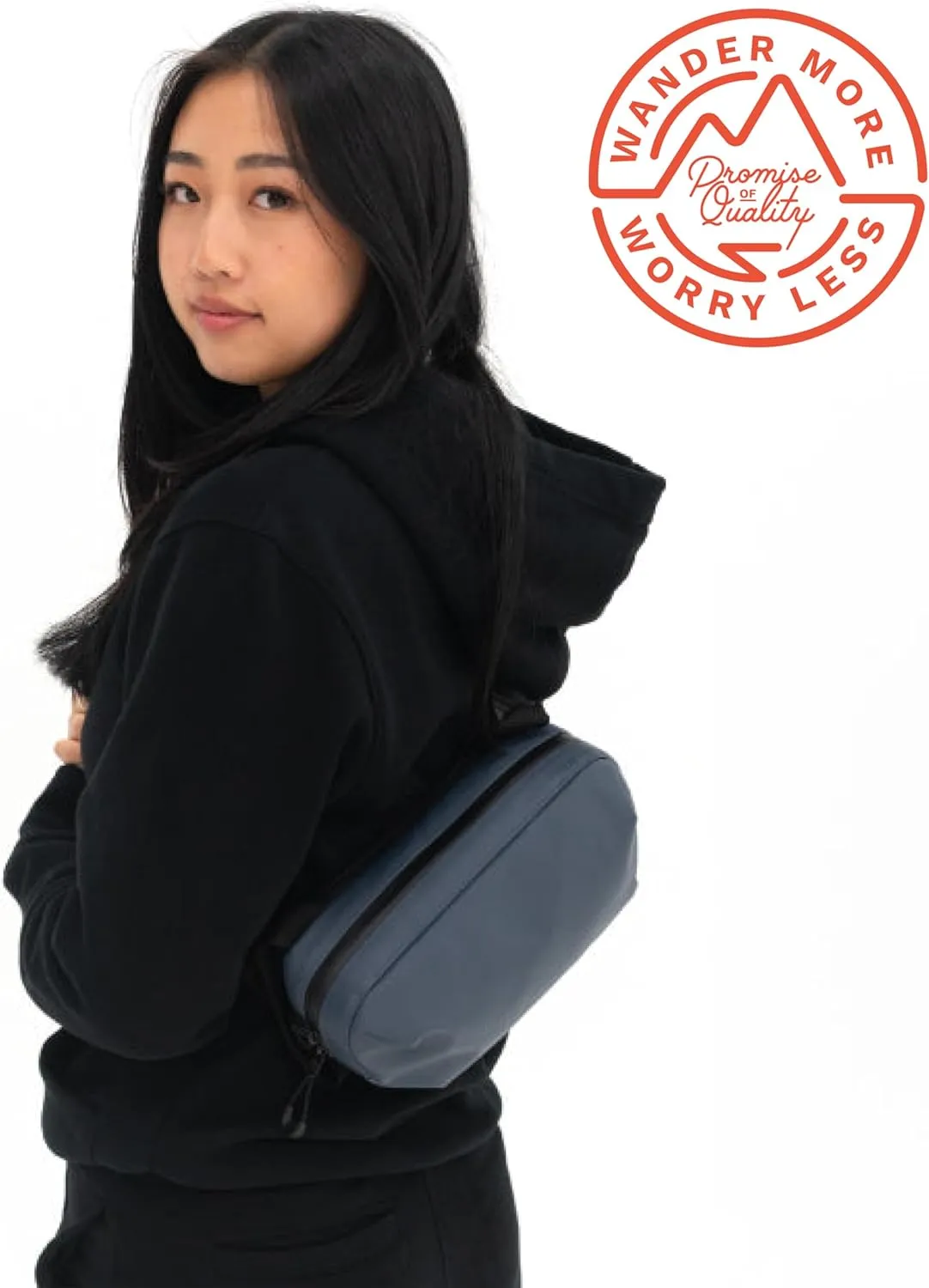 WANDRD All-New D1 Fanny Pack - Crossbody Carry Bag for Hiking, Traveling, Festivals, Sports, and More - Weather-Resistant for Phones, Wallets, Keys, and Camera (Aegean Blue)