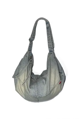 Washed Denim Duffle Bag Washed Blue