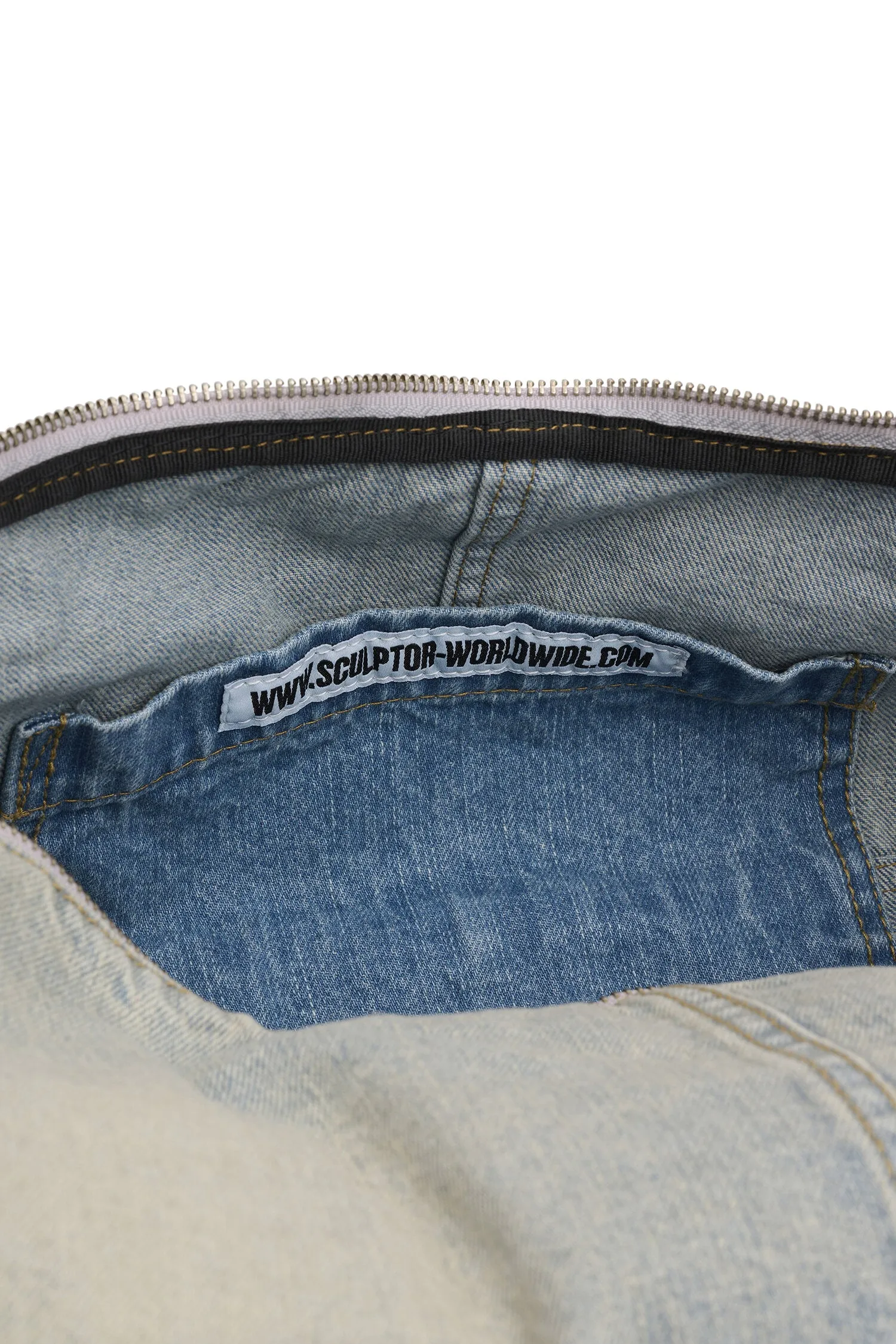 Washed Denim Duffle Bag Washed Blue