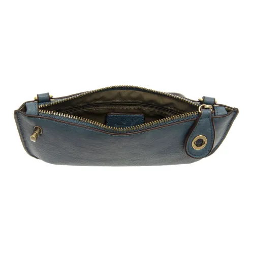 Washed Denim Mini Wristlet Crossbody