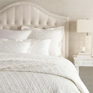 Washed Linen Ivory Quilt, King Size, Ivory Solid Pattern