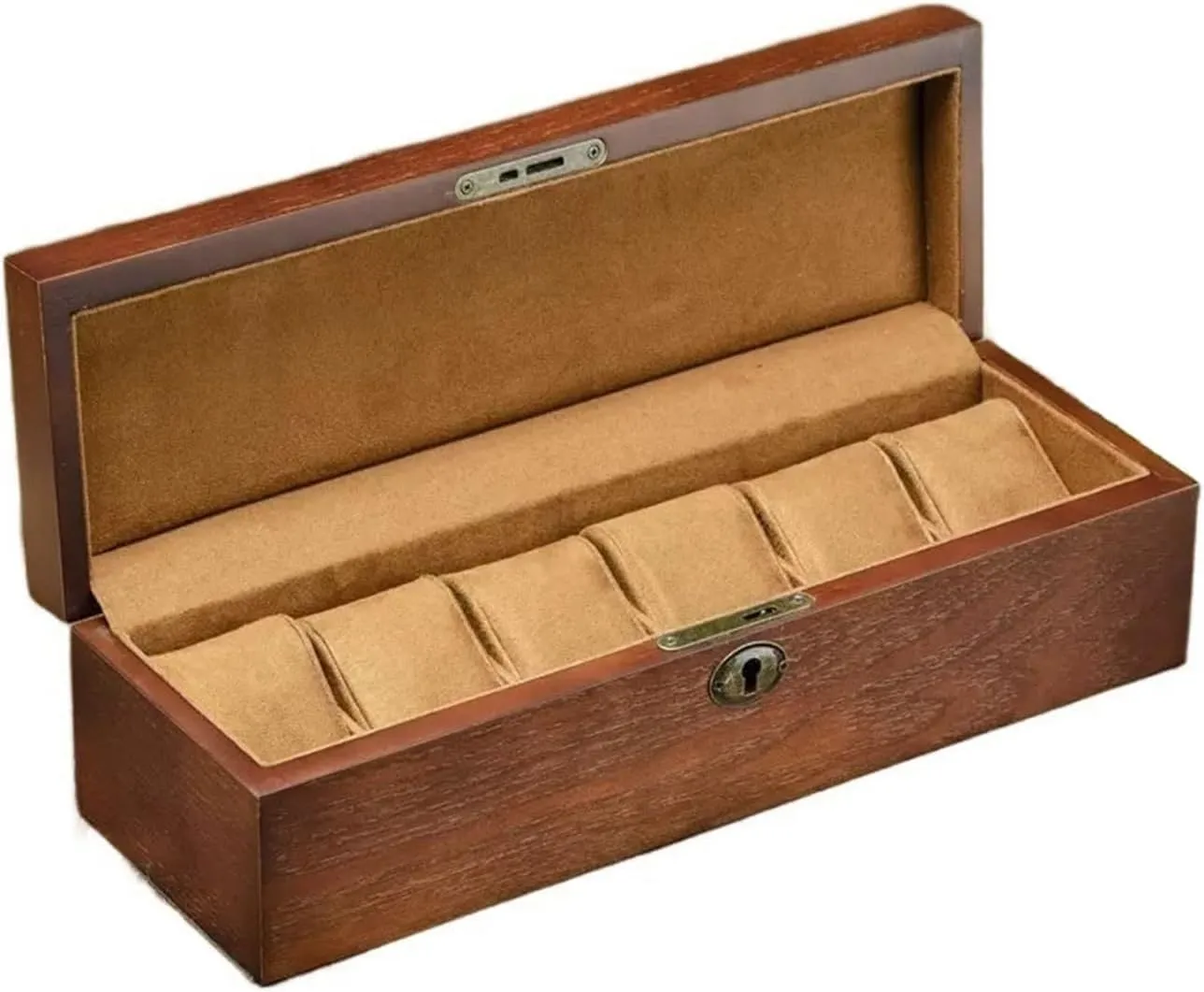 Watch Box 6 Grid Home Watch Storage Boxes High-end Wooden Watch Organizers Jewelry Sorting and Collection Boxes with Locks Watch Case