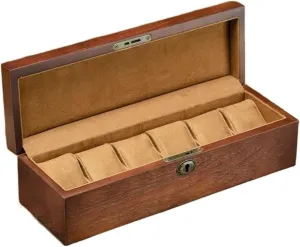Watch Box 6 Grid Home Watch Storage Boxes High-end Wooden Watch Organizers Jewelry Sorting and Collection Boxes with Locks Watch Case