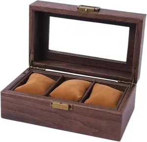 Watch Case 3 Checkered Watch Display Boxes Glass Sunroof Watch Collection Boxes Jewelry Storage Boxes Watch Display Box