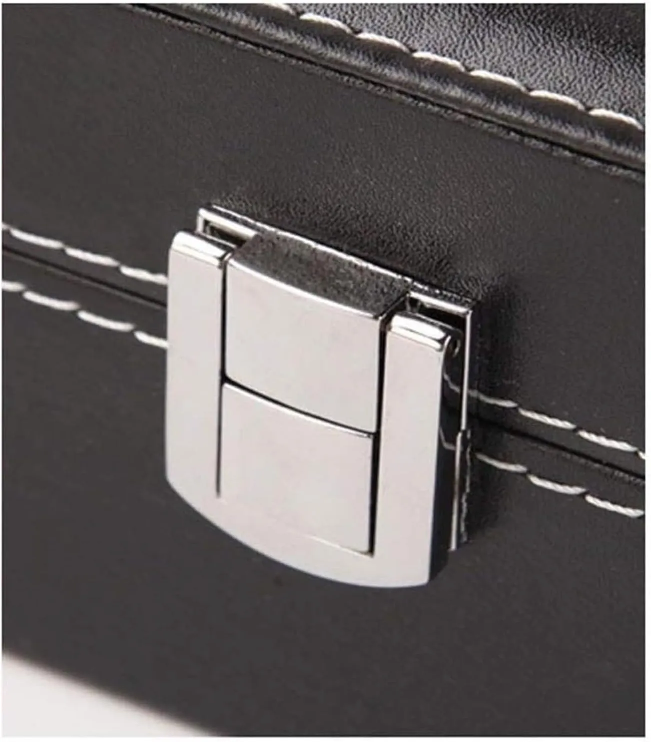 Watch Case,Elegant Watch Box Organizer for Men Women with 6 Slots, Transparent top, Portable Leather Watch Holder Mens Watches Case Storage Best for The Husband,