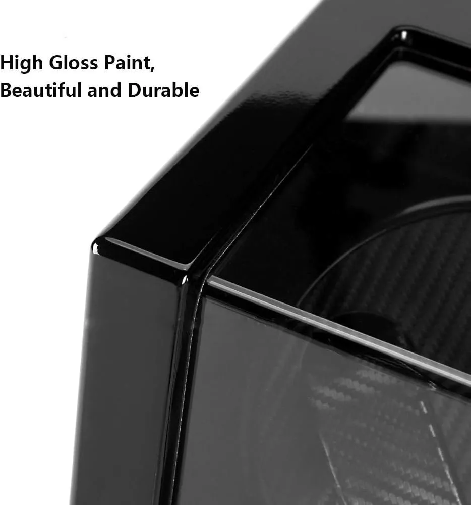 Watch Watch Winder Box 4, Wood Shell Piano Paint Exterior, 4 Rotation Mode Setting, Extremely Silent Motor Watches Beautiful Home,Redb