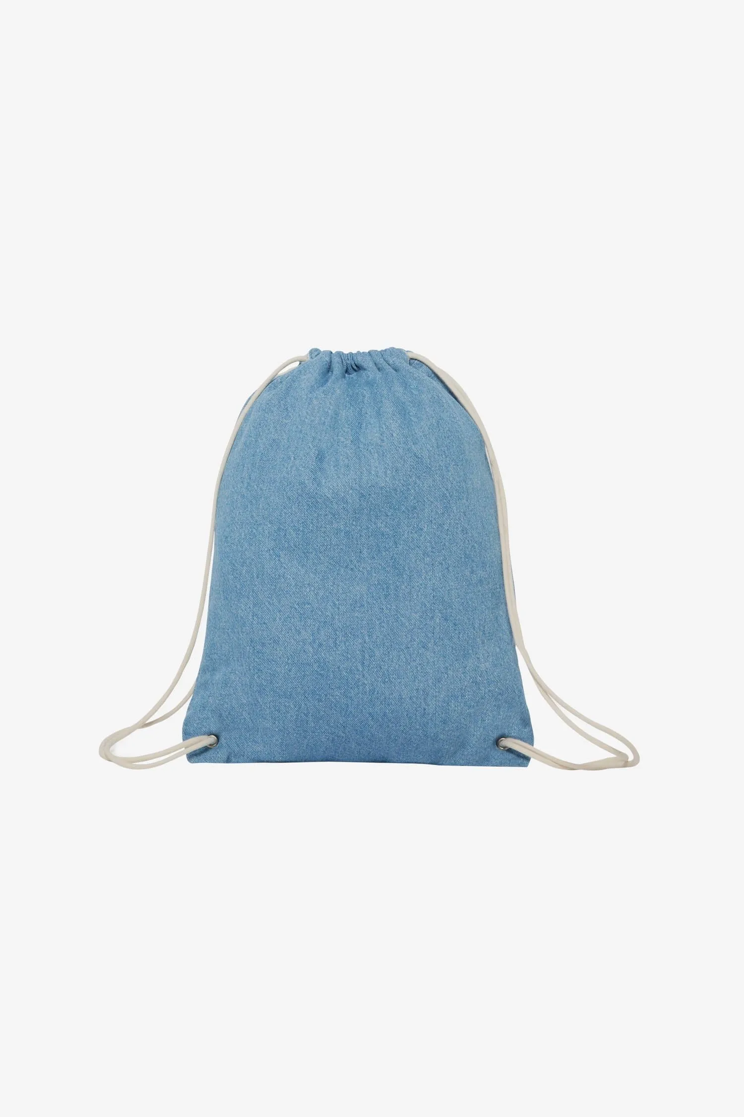 WD09 - Denim Drawstring Backpack