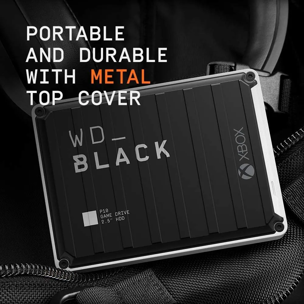 WD_BLACK 6TB P10 Game Drive for Xbox - 1-Month Xbox Game Pass, Portable External Hard Drive for On-The-Go Access to Your Xbox Game Library - WDBZRG0060BBK-WESN