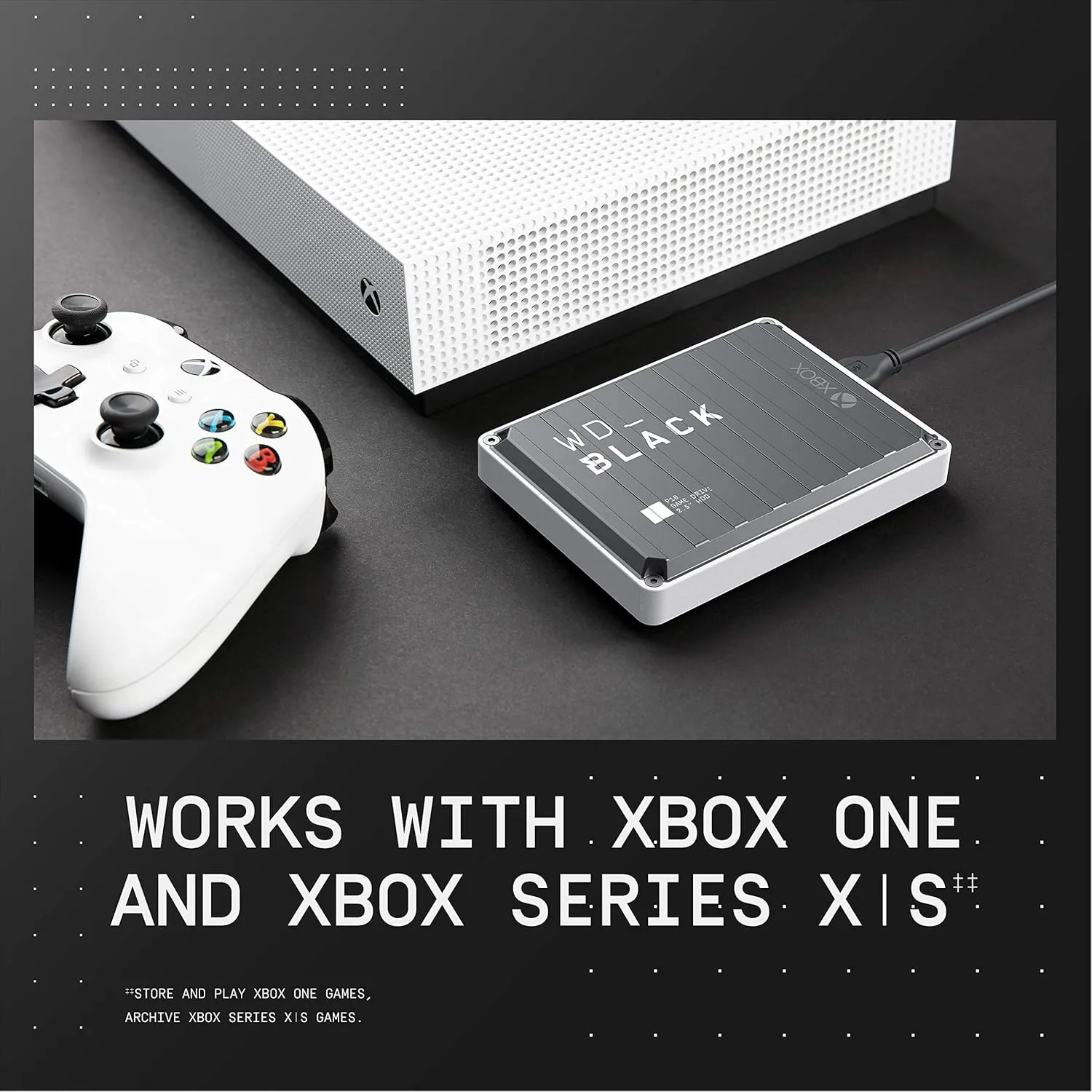 WD_BLACK 6TB P10 Game Drive for Xbox - 1-Month Xbox Game Pass, Portable External Hard Drive for On-The-Go Access to Your Xbox Game Library - WDBZRG0060BBK-WESN